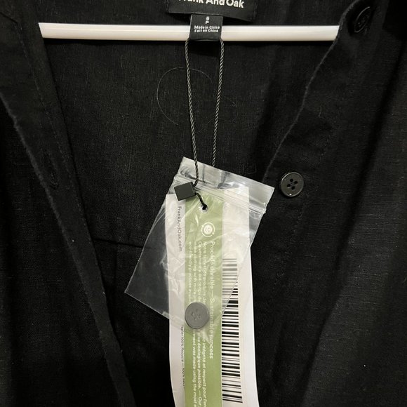 NWT Frank and Oak - Linen Midi Button Front Dress - Picture 2 of 4
